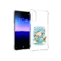 Чехол MyPads Tocco для Sony Xperia 10 II Счастливый чемодан (PT158941.227.166)