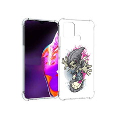 Чехол MyPads Tocco для Infinix Hot 10s нарисованный скелет на скейт борде