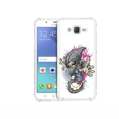 Чехол MyPads Tocco для Samsung Galaxy J5 (2015) нарисованный скелет на скейт борде