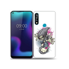 Чехол MyPads Tocco для BQ 6424L нарисованный скелет на скейт борде