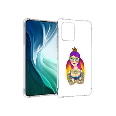 Чехол MyPads Tocco для Xiaomi Redmi Note 10 Pro 5G девушка в татуировках с короной