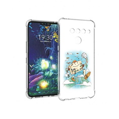 Чехол MyPads Tocco для LG V50 ThinQ Счастливый чемодан