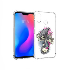 Чехол MyPads Tocco для Xiaomi Redmi 6 Pro нарисованный скелет на скейт борде