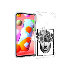 Чехол MyPads Tocco для Samsung Galaxy A11 черно белая ваза в абстракции (PT149913.480.678)