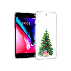 Чехол MyPads Tocco для Apple iPhone 8 Plus Елка новогодняя с подарками акварель