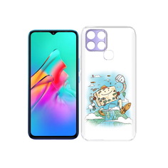 Чехол MyPads Tocco для Infinix Smart 6 Счастливый чемодан
