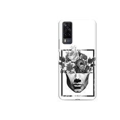 Чехол MyPads Tocco для Vivo Y31 черно белая ваза в абстракции (PT157735.439.678)