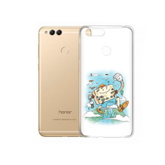 Чехол MyPads Tocco для Huawei 7X Счастливый чемодан (PT94112.65.166)