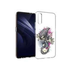 Чехол MyPads Tocco для Vivo V17 Neo нарисованный скелет на скейт борде (PT226959.388.512)