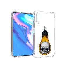 Чехол MyPads Tocco для Honor 9X Pro череп в лампочке
