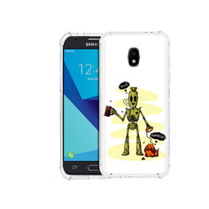 Чехол MyPads Tocco для Samsung Galaxy J3 (2017) прикольный робот (PT74067.575.557)