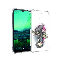 Чехол MyPads Tocco для Nokia 1.3 нарисованный скелет на скейт борде (PT227048.104.512)