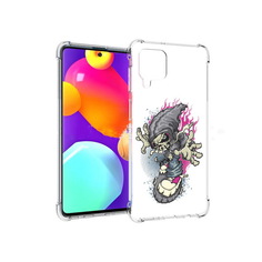 Чехол MyPads Tocco для Samsung Galaxy M62 нарисованный скелет на скейт борде