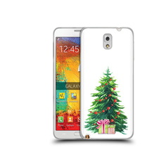 Чехол MyPads Tocco для Samsung Galaxy Note 3 Елка новогодняя с подарками акварель