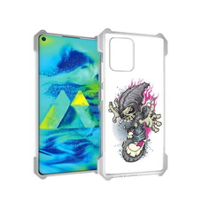 Чехол MyPads Tocco для Samsung Galaxy S10 Lite нарисованный скелет на скейт борде