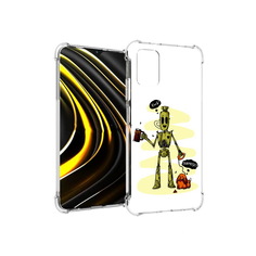 Чехол MyPads Tocco для Xiaomi Poco M3 прикольный робот (PT156204.280.557)
