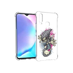 Чехол MyPads Tocco для Vivo Y17 нарисованный скелет на скейт борде (PT136369.382.512)