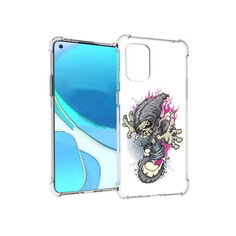 Чехол MyPads Tocco для OnePlus 8T нарисованный скелет на скейт борде (PT155529.137.512)