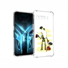 Чехол MyPads Tocco для Asus ROG Phone 3 прикольный робот