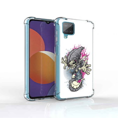 Чехол MyPads Tocco для Samsung Galaxy M12 нарисованный скелет на скейт борде