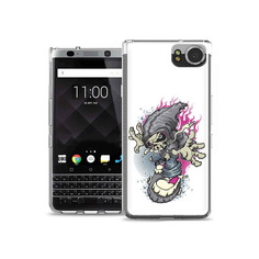 Чехол MyPads Tocco для BlackBerry KeyOne нарисованный скелет на скейт борде