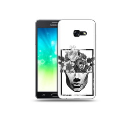 Чехол MyPads Tocco для Samsung Galaxy A3 (2017) черно белая ваза в абстракции