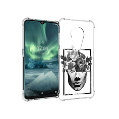 Чехол MyPads Tocco для Nokia 7.2 черно белая ваза в абстракции (PT139171.105.678)