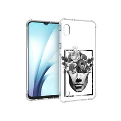 Чехол MyPads Tocco для Samsung Galaxy A10 черно белая ваза в абстракции (PT147645.531.678)