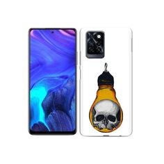 Чехол MyPads Tocco для Infinix Note 10 Pro череп в лампочке