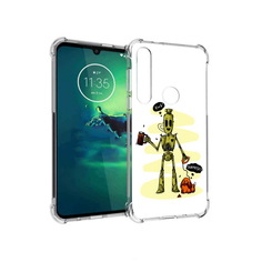 Чехол MyPads Tocco для Motorola Moto G8 Plus прикольный робот (PT227062.344.557)