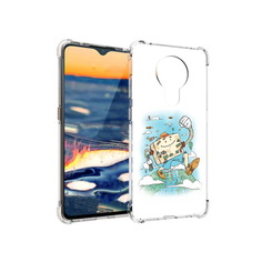 Чехол MyPads Tocco для Nokia 5.3 Счастливый чемодан (PT227052.106.166)
