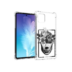 Чехол MyPads Tocco для Samsung Galaxy Note 10 Lite черно белая ваза в абстракции