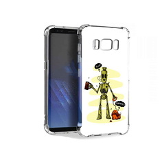 Чехол MyPads Tocco для Samsung Galaxy S8+ прикольный робот