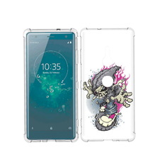 Чехол MyPads Tocco для Sony Xperia XZ3 нарисованный скелет на скейт борде