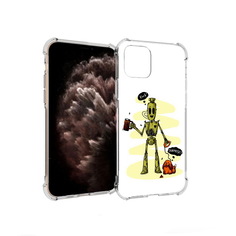 Чехол MyPads Tocco для Apple iPhone 11 Pro прикольный робот