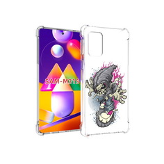 Чехол MyPads Tocco для Samsung Galaxy M31s нарисованный скелет на скейт борде