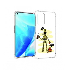 Чехол MyPads Tocco для OnePlus Nord N200 5G прикольный робот (PT227046.132.557)