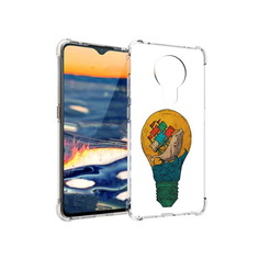 Чехол MyPads Tocco для Nokia 5.3 кит в лампочке с парусами (PT227052.106.387)