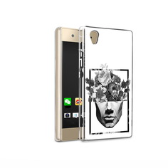 Чехол MyPads Tocco для Sony Xperia XA1 Ultra черно белая ваза в абстракции