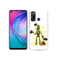 Чехол MyPads Tocco для Tecno Camon 15 прикольный робот