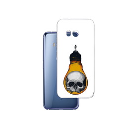 Чехол MyPads Tocco для HTC U11 череп в лампочке