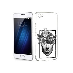 Чехол MyPads Tocco для Meizu U20 черно белая ваза в абстракции (PT50622.85.678)