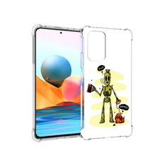 Чехол MyPads Tocco для Xiaomi Redmi Note 10 Pro прикольный робот (PT158414.284.557)