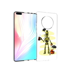 Чехол MyPads Tocco для Huawei Mate 40 Pro прикольный робот