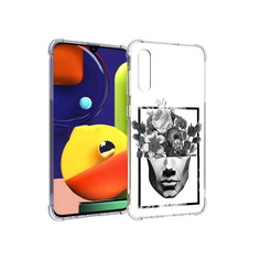 Чехол MyPads Tocco для Samsung Galaxy A70 черно белая ваза в абстракции (PT128584.546.678)