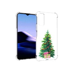 Чехол MyPads Tocco для Vivo Y20 Елка новогодняя с подарками акварель (PT154038.379.78)
