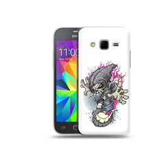 Чехол MyPads Tocco для Samsung Galaxy Core Prime нарисованный скелет на скейт борде