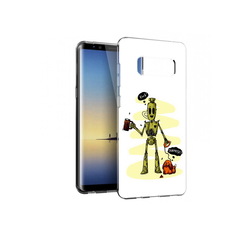 Чехол MyPads Tocco для Samsung Galaxy Note 8 прикольный робот