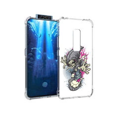 Чехол MyPads Tocco для Vivo V17 Pro нарисованный скелет на скейт борде (PT226965.387.512)