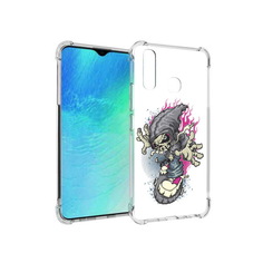 Чехол MyPads Tocco для Vivo Y19 нарисованный скелет на скейт борде (PT140444.419.512)